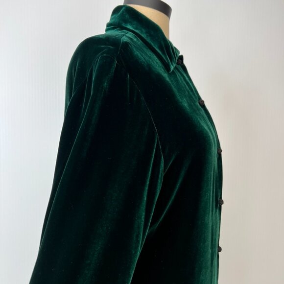 Vintage First Issue Button Up Women Medium Velour Shirt Silk Work Party Top Core - Picture 6 of 15